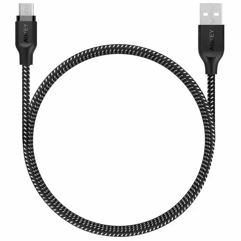 Aukey Braided Nylon USB 2.0 to Micro USB Cable 2m/6.6ft Black