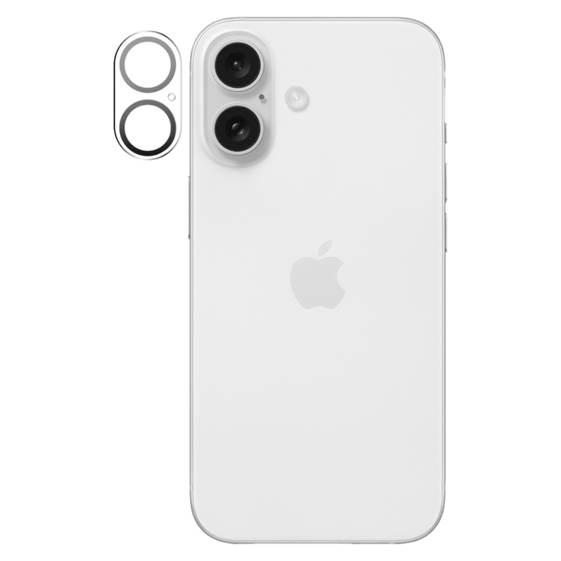 AMPD Laser Cut Rear Camera Tempered Glass Protector for Apple iPhone 16 Clear
