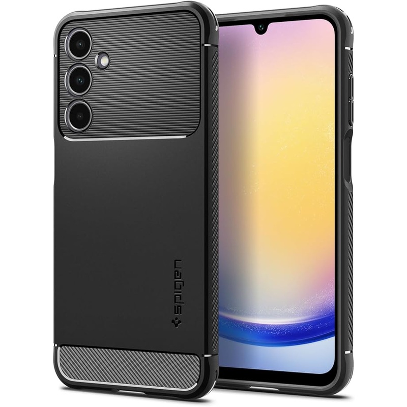 Spigen Rugged Armor Designed for Galaxy A25 5G Case (2024) – Matte Black