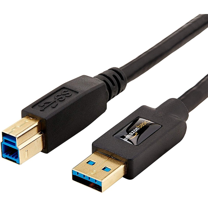 (Open Box) Amazon Basics USB 3.0 A-Male to B-Male Cable For Personal Computer – 9 Feet (2.7 Meters) (Black)