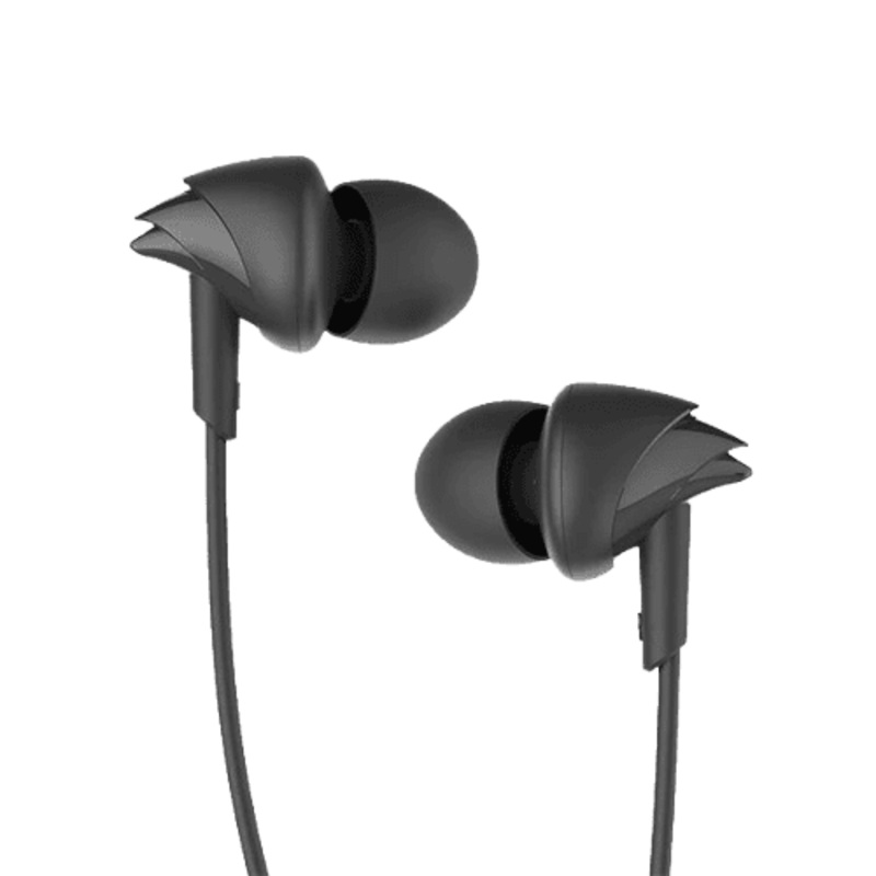 boAt Bassheads | 110 Wired Earphone with Super Extra Bass | In-line Mic | Black