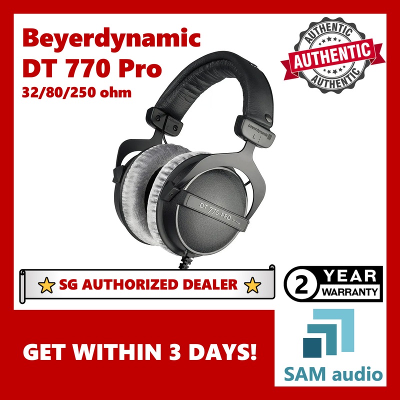 [SG] Beyerdynamic DT770 Pro , Reference headphones for control and monitoring (32/80/250 ohms, closed back, DT770Pro DT770 Pro), Hifi Audio