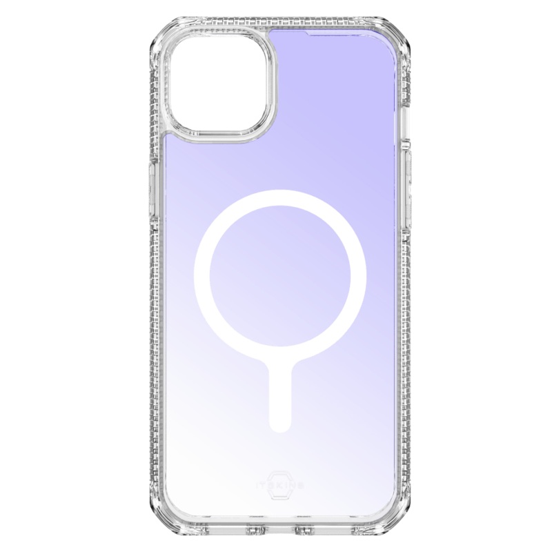 ITSkins Hybrid_R Iridescent MagSafe Case for Apple iPhone 15 / iPhone 14 / iPhone 13 Purple