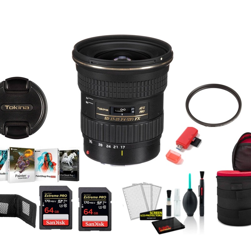 Tokina 17-35mm f/4 Pro FX Lens for Canon – with Corel Mac Software (International Model)