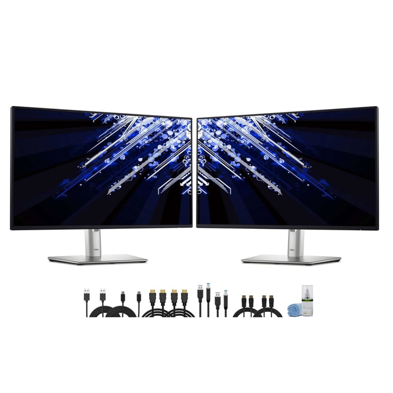 2 x Dell P2425H 24 Full HD, (1920 x 1080) Display, 16:9 IPS, LED, 100Hz Monitor Bundle