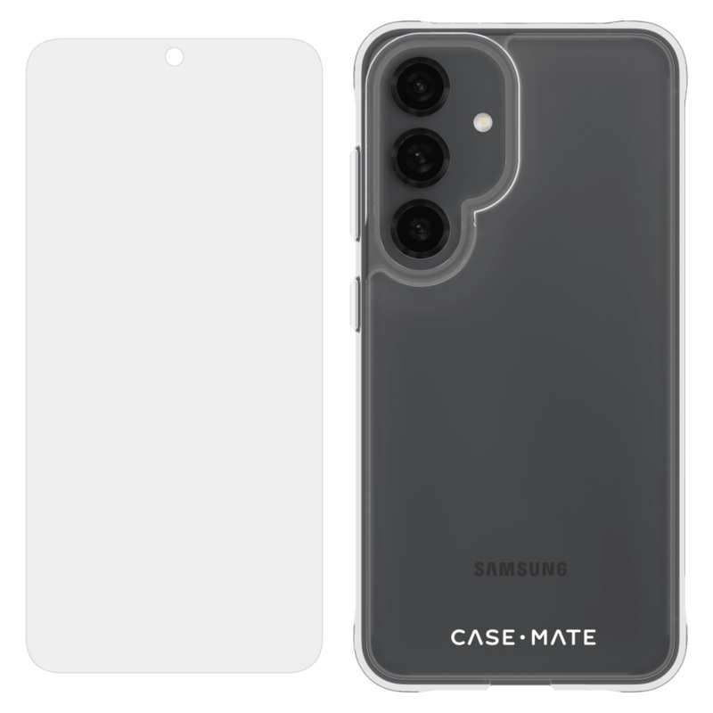 Case-Mate Protection Pack Tough Case and FlexiShield Screen Protector for Samsung Galaxy S 2025 Small