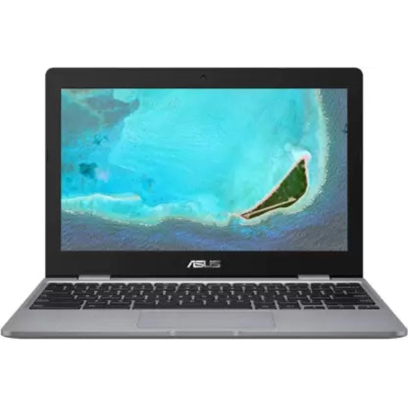 (Brand Refurbished) ASUS Chromebook Celeron Dual Core N3350 – (4 GB/32 GB EMMC Storage/Chrome OS) C223NA-GJ0074 Chromebook  (11.6 inch, Grey, 1 Kg)