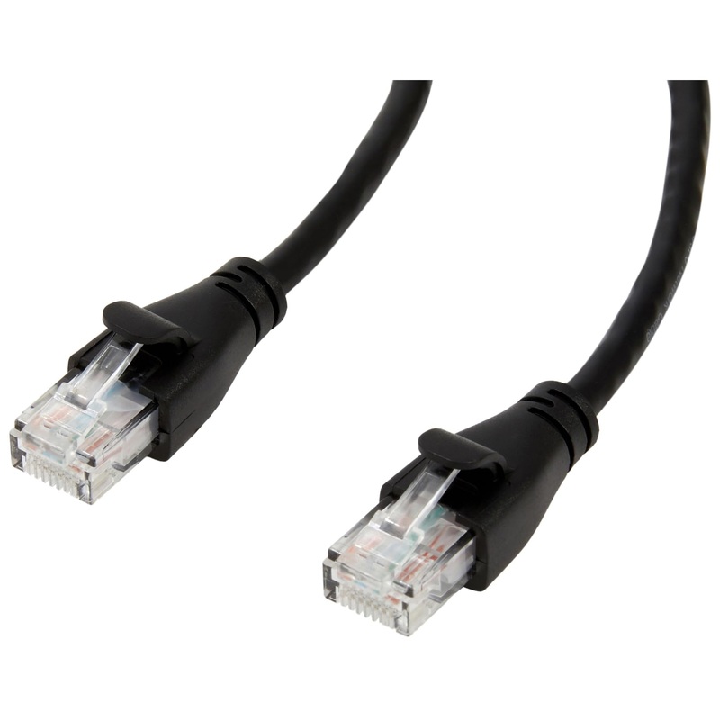 (OPEN BOX) amazon basics Rj45 Cat-6 Ethernet Patch/Lan Cable For Smartphone,Router,Printer – 25Feet (7.6Meters)-Black