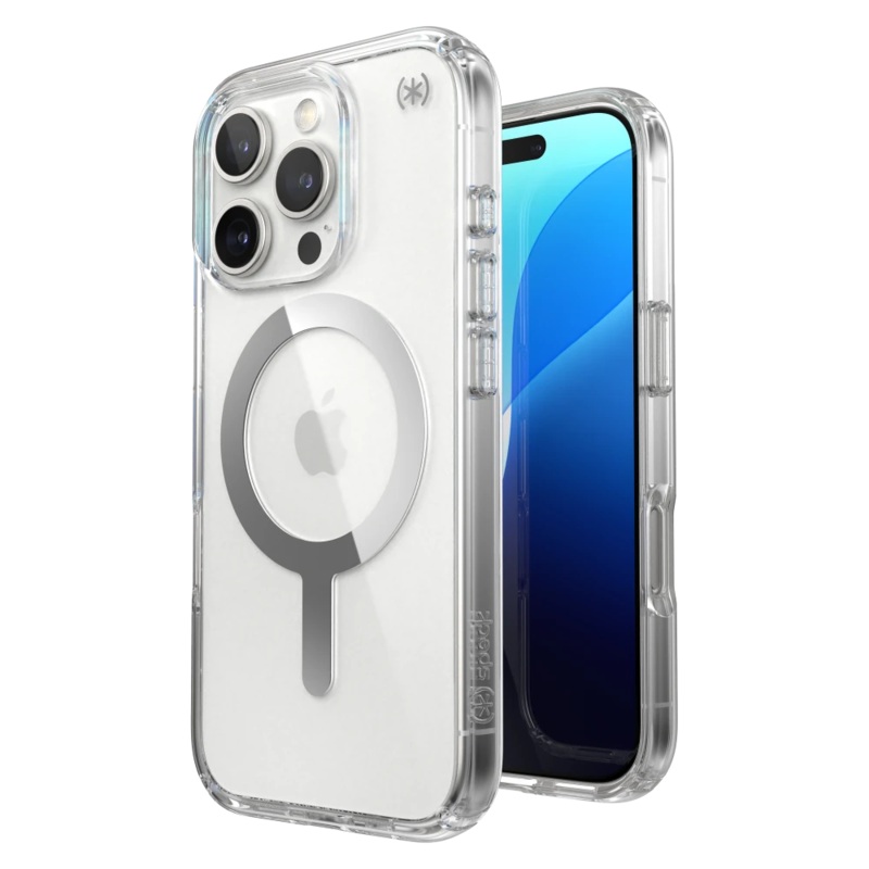 Speck – Presidio Perfect Clear MagSafe Case for Apple iPhone 16 Pro – Clear