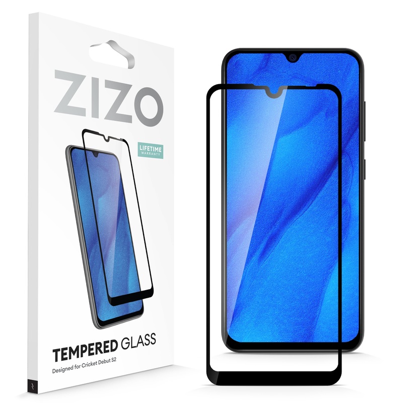 ZIZO TEMPERED GLASS Screen Protector for Cricket Debut S2 – Black