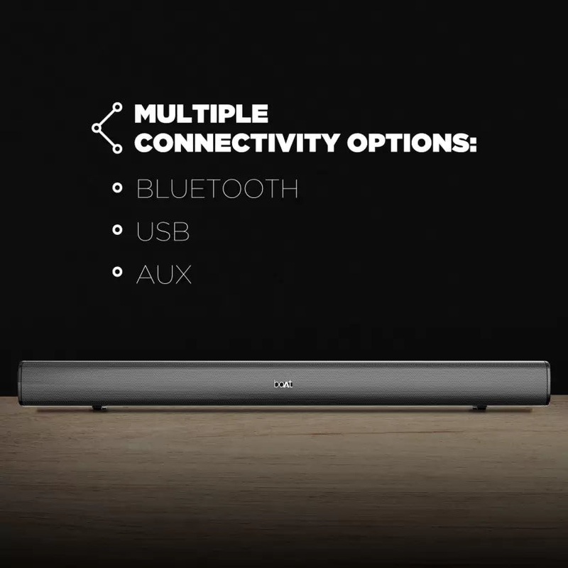 (Open Box) boAt Aavante Bar 1200 80 W Bluetooth Soundbar  (Premium Black, 2.1 Channel)