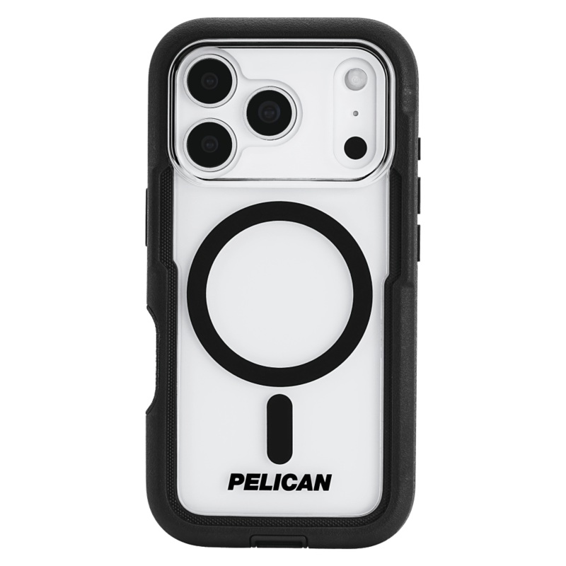 Pelican – Voyager MagSafe Case with Holster for Apple iPhone 17 Pro – Black and Clear
