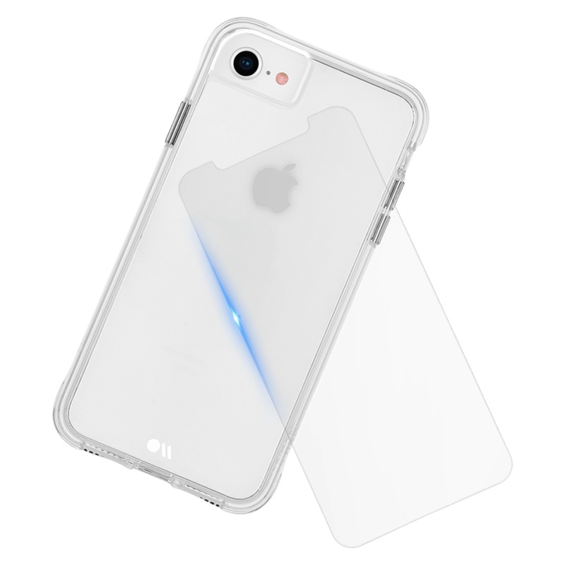 Case-Mate Protection Pack Tough Case and Glass Screen Protector for Apple iPhone SE 2022 / SE 2020 / 8 / 7 / 6s / 6 Clear