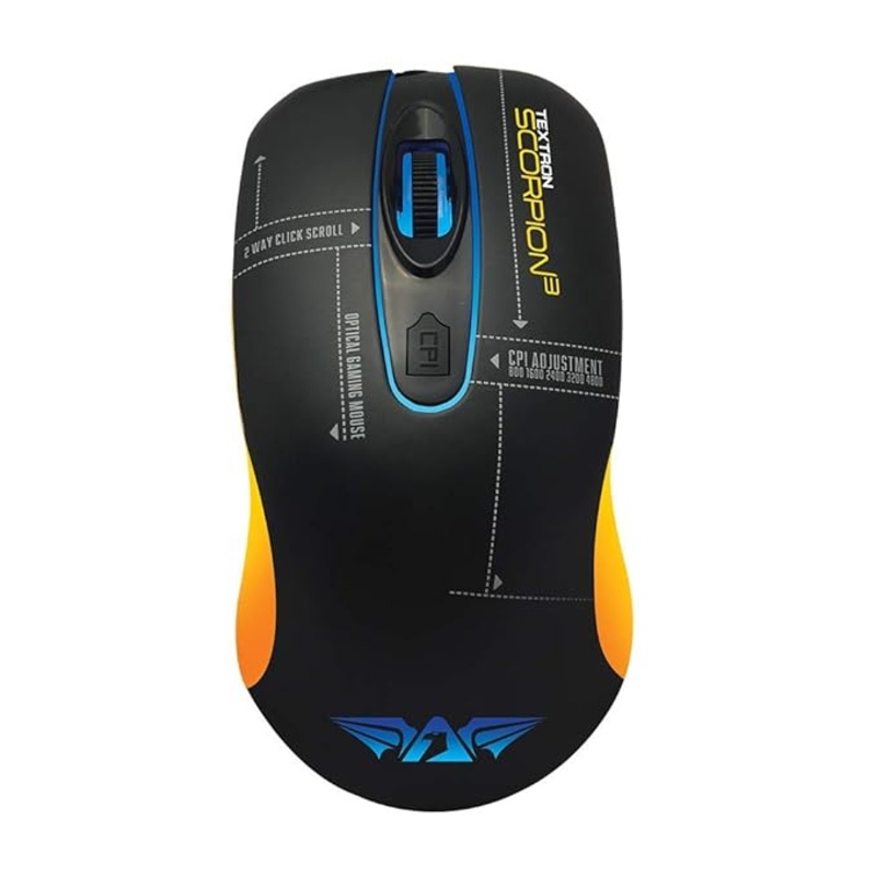 (Open Box) Armaggeddon Textron Scorpion 3 Gaming Mouse (Black and Yellow)