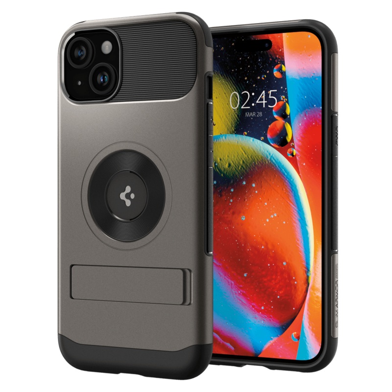 Spigen Slim Armor MagSafe Case for Apple iPhone 15 Gray
