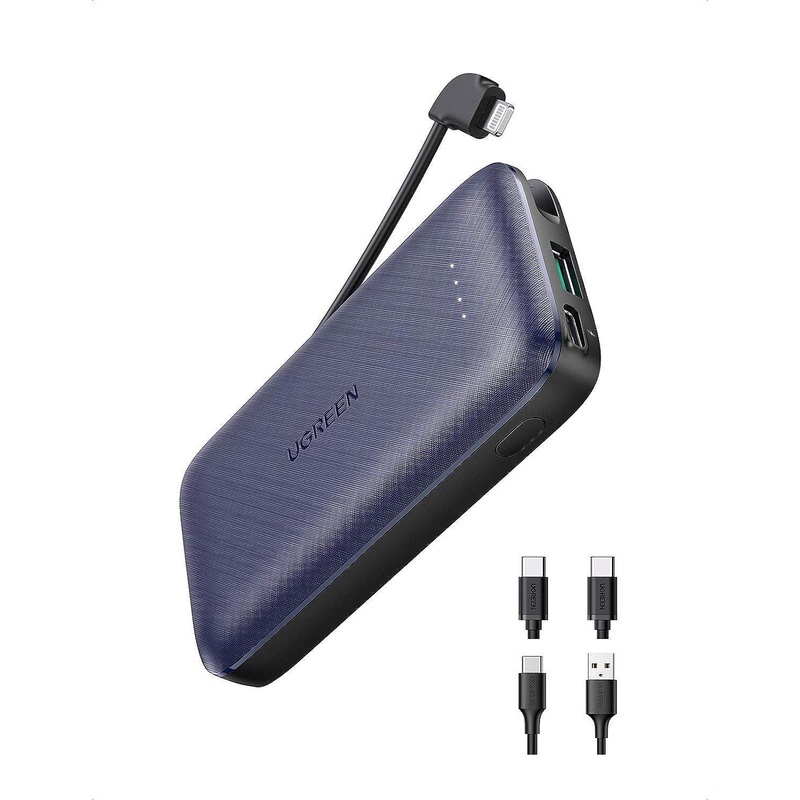 UGreen Power Bank 10000mAh Powerbank PD 20W wth Lightning Cable