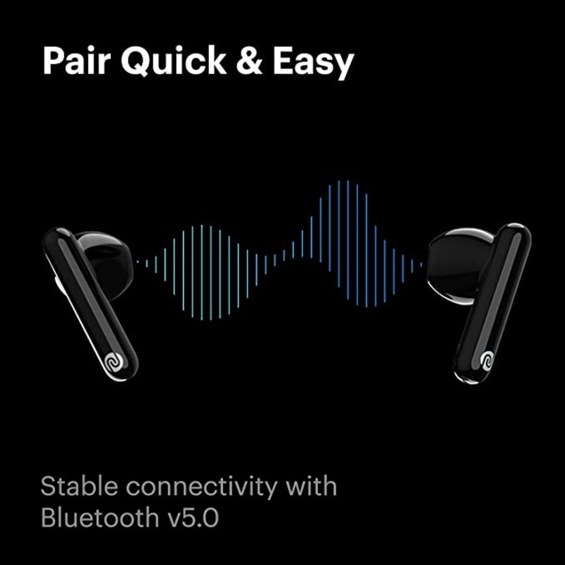 (Open Box)Noise Air Buds Truly Wireless Earbuds with Mic, Jet Black