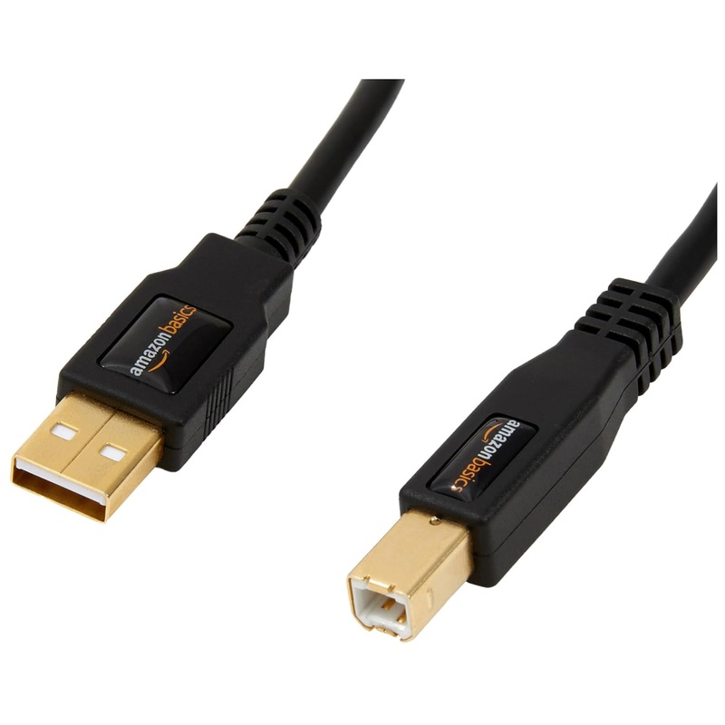 (OPEN BOX)amazon basics Usb 2.0 Cable – A-Male To B-Male For Personal Computer,Printer – 16 Feet (4.8 Meters,Black)