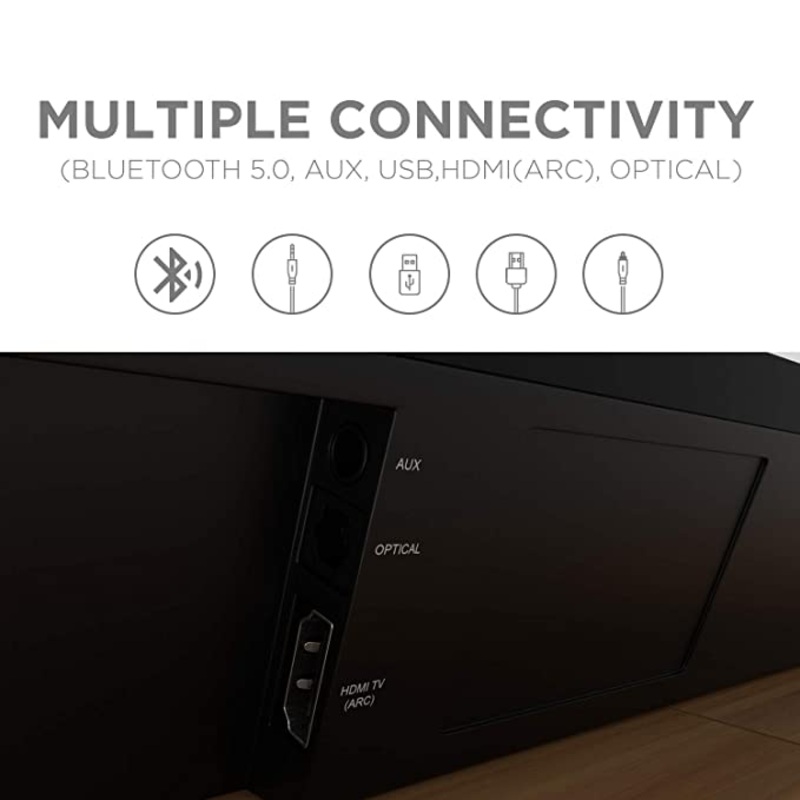 (Open Box) boAt AAVANTE Bar 2050 160W 2.1 Channel Bluetooth Soundbar, Wireless Subwoofer, Multiple Connectivity Modes, Premium Black