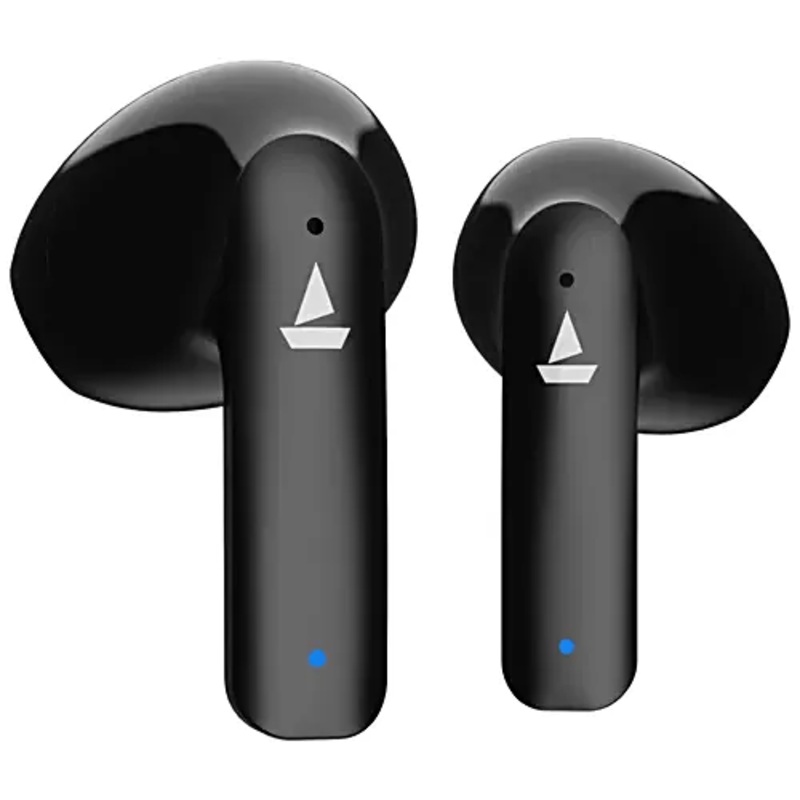 (open box) boAt Airdopes 100 with 50 Hours Playback, Quad Mics ENx Technology & Beast Mode Bluetooth  (Opal Black, In the Ear)