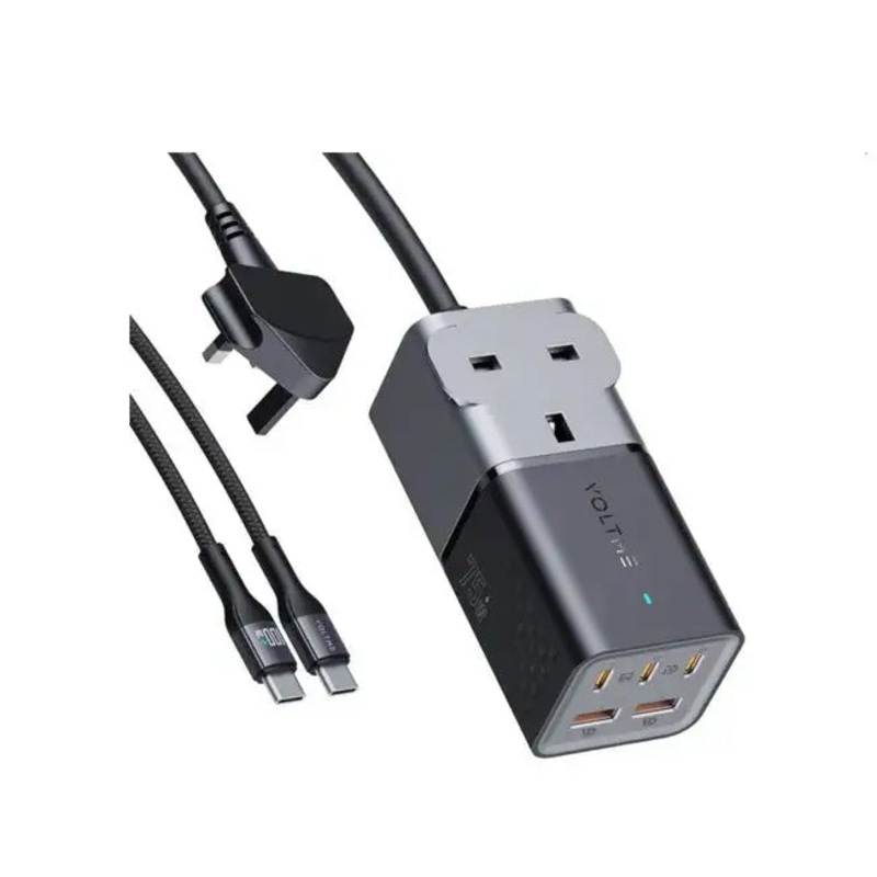 Voltme VITO Go 75W EzTravel 6-in-1 Combo Power Strip (UK)  Black