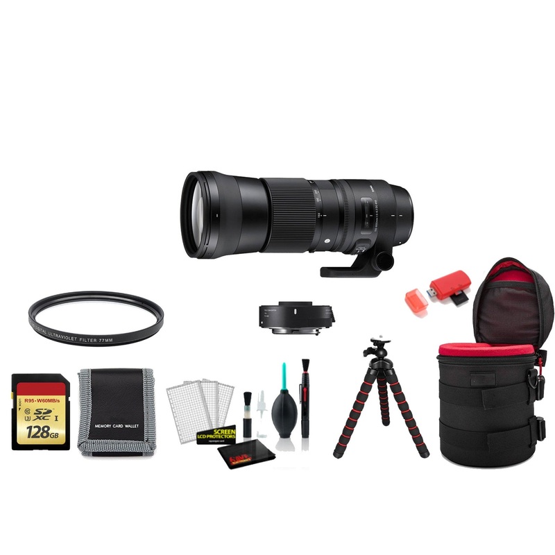 Sigma 150-600mm F5-6.3 DG HSM Lens Canon with Tele-Converter Kit –