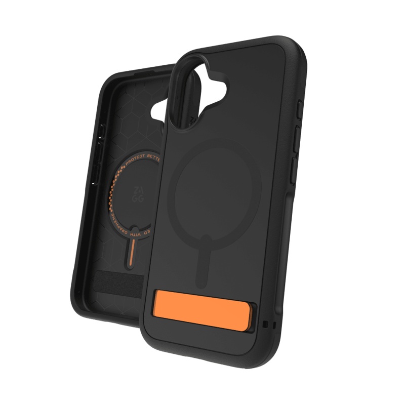 ZAGG – Sedona Snap MagSafe Case with Kickstand for Apple iPhone 17 Series – Black