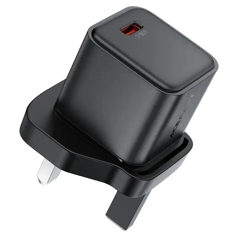 AceFast | 18492 | A123 | PD20W Gan (Usb C) Charger Display Set (P5) | UK | Black