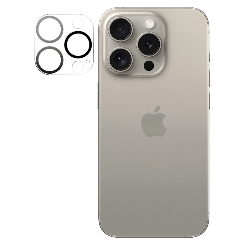 AMPD Laser Cut Rear Camera Tempered Glass Protector for Apple iPhone 16 Pro Clear