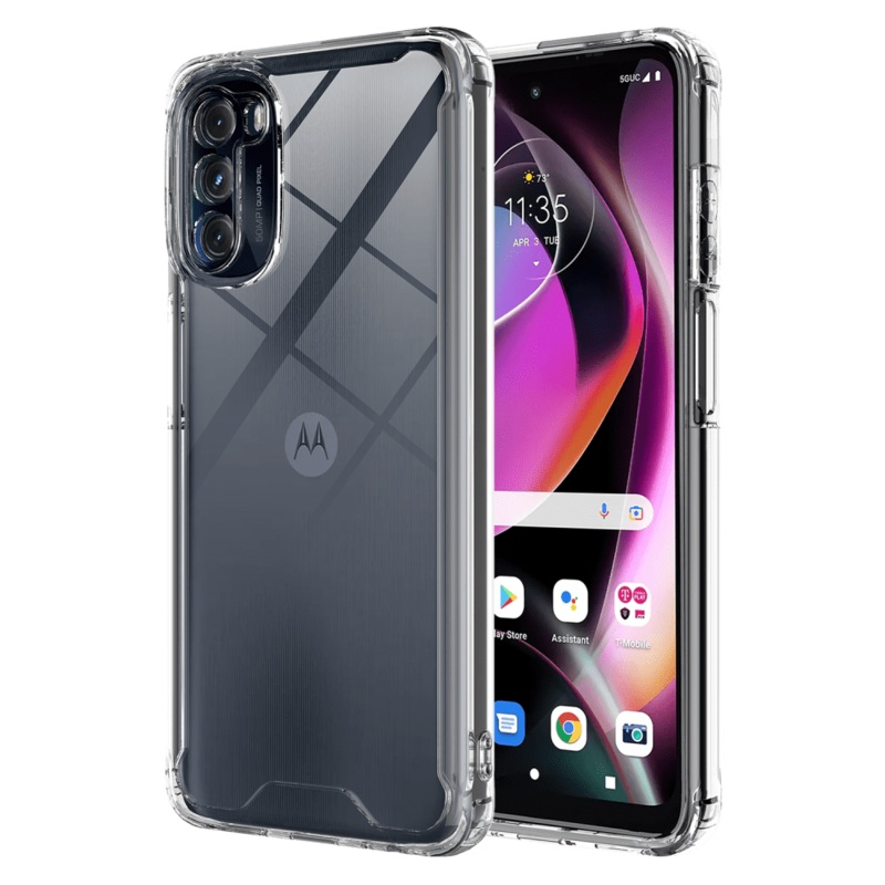 AMPD TPU / Acrylic Hard Shell Case for Motorola Moto G 5G (2022) Clear
