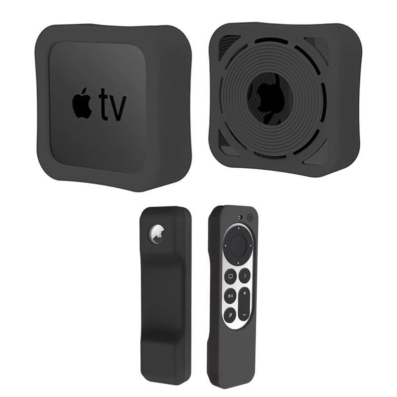 Silicone Case for Apple TV 4K Remote Control & Set-top Box case – Black