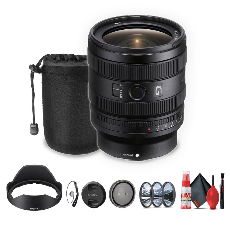 Sony FE 24-50mm f/2.8 G Lens (Sony E) (SEL2450G) + Filter Kit + Lens Pouch + More – Bundle