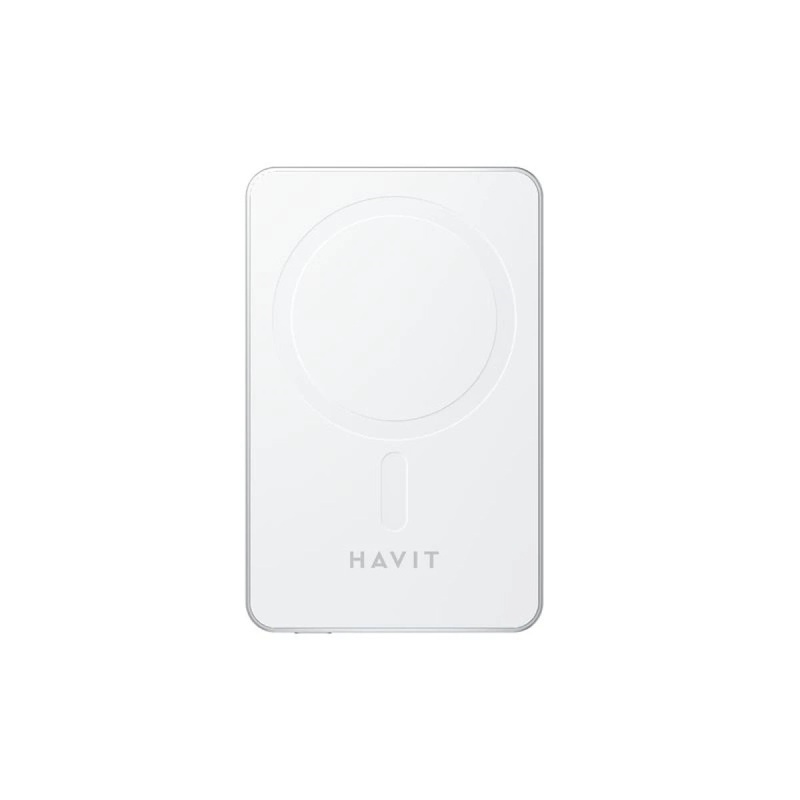 HAVIT PB5216 5000mAh Magnetic Wireless Power Bank  White