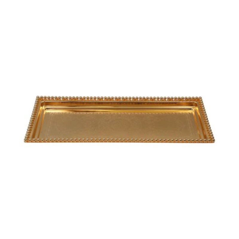 Zolten Rectangular Tray Gold 4017 cm  Elegant Serving
