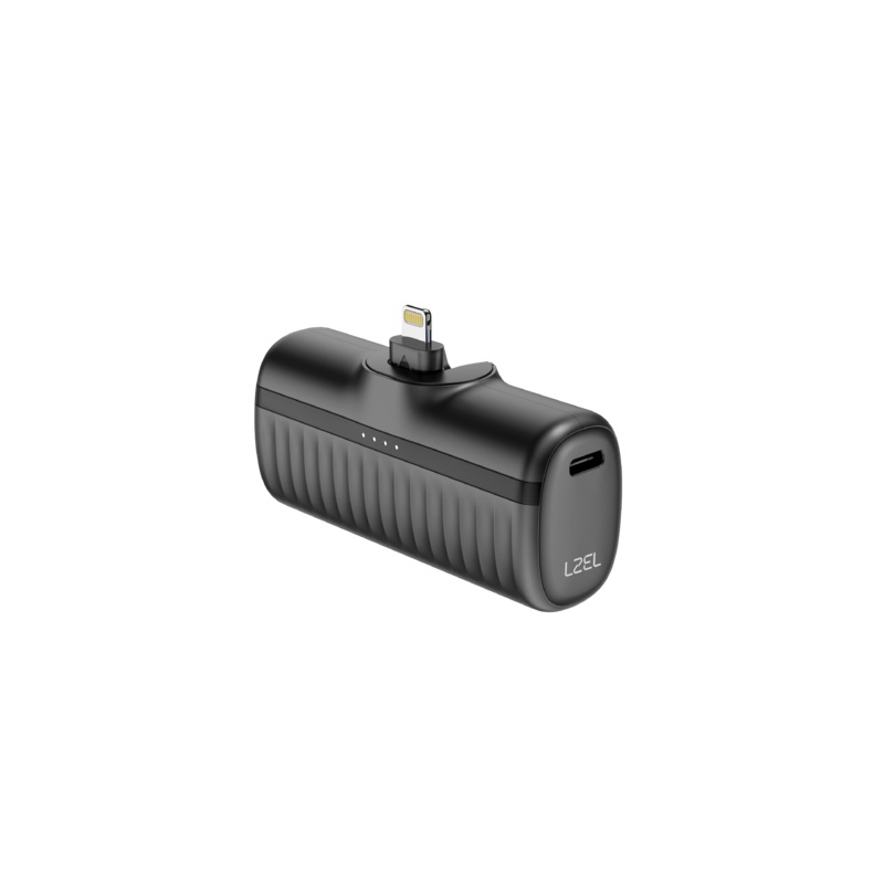 LZEL PrimeBrio Clip L5 Mini Power Bank  5000mAh, 20W, Lightning | Black