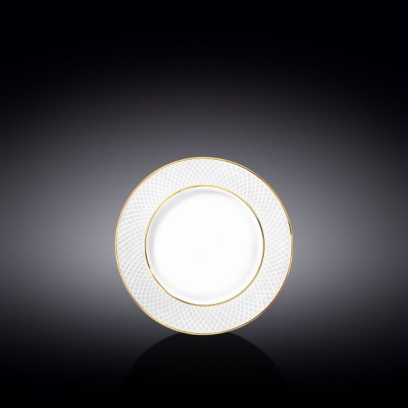 Wilmax Diamond Plate 15cm – White & Gold